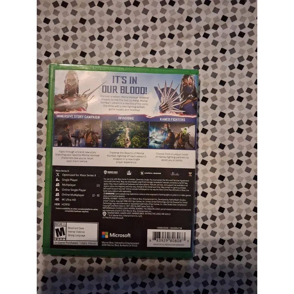 Mortal Kombat 1 (Microsoft Xbox Series x 2023) OB Video Game Fighting